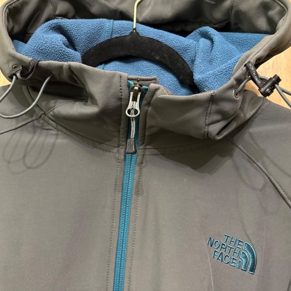 The North Face Jacket Mens Large Gray Apex Windwall Softshell Coat Fleece Lined - Picture 16 of 16